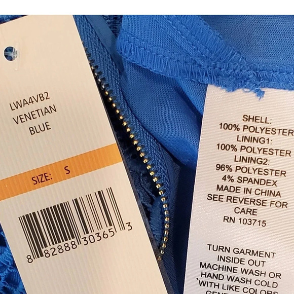 NANETTE LEPORE Women's Venetian Blue Lace Cutout Shell Size Small Blue New - Picture 5 of 14